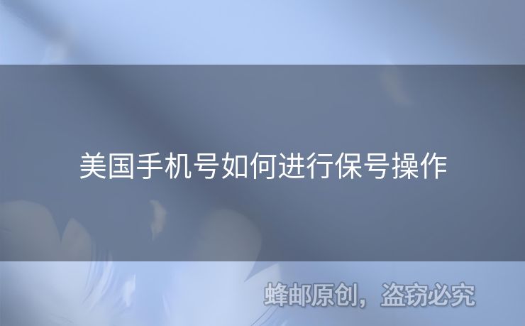 美國手機(jī)號(hào)如何進(jìn)行保號(hào)操作