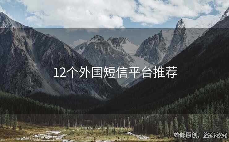 12個(gè)外國短信平臺(tái)推薦
