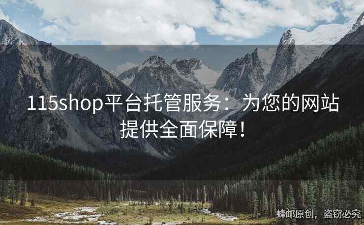 115shop平臺托管服務(wù)：為您的網(wǎng)站提供全面保障！