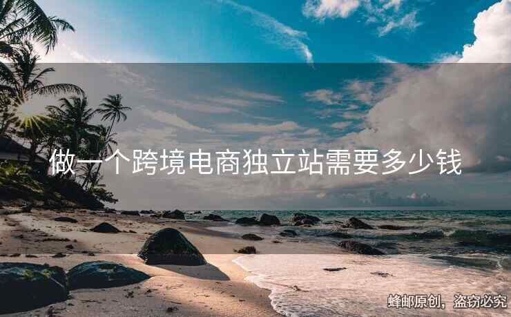 做一個跨境電商獨立站需要多少錢