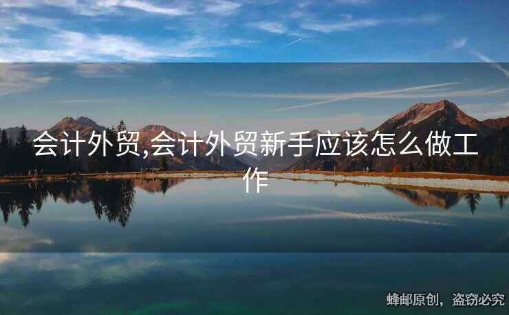 會計(jì)外貿(mào),會計(jì)外貿(mào)新手應(yīng)該怎么做工作