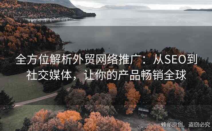 全方位解析外貿(mào)網(wǎng)絡(luò)推廣：從SEO到社交媒體，讓你的產(chǎn)品暢銷全球