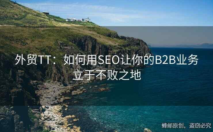 外貿(mào)TT：如何用SEO讓你的B2B業(yè)務(wù)立于不敗之地