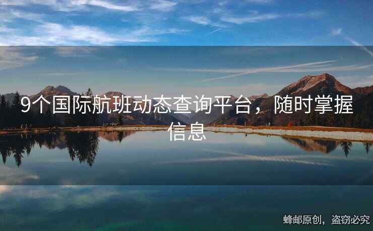 9個(gè)國(guó)際航班動(dòng)態(tài)查詢平臺(tái)，隨時(shí)掌握信息