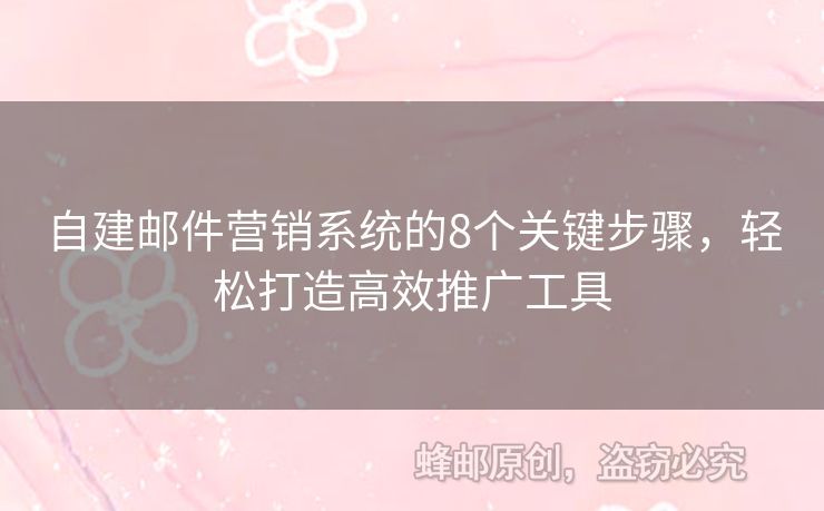 自建郵件營銷系統(tǒng)的8個關鍵步驟，輕松打造高效推廣工具