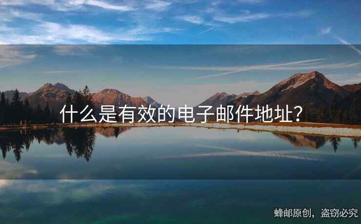 什么是有效的電子郵件地址？