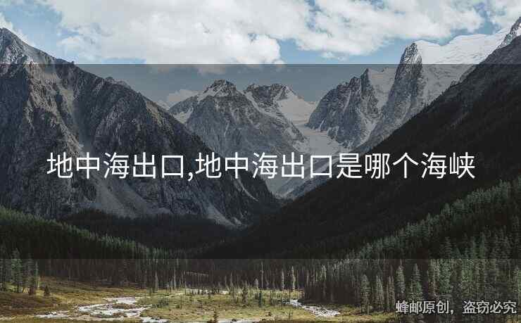 地中海出口,地中海出口是哪個海峽