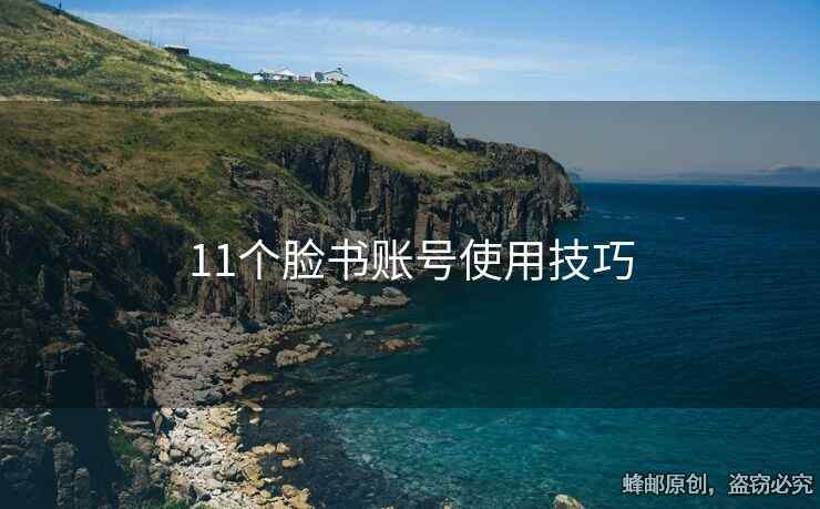 11個(gè)臉書(shū)賬號(hào)使用技巧