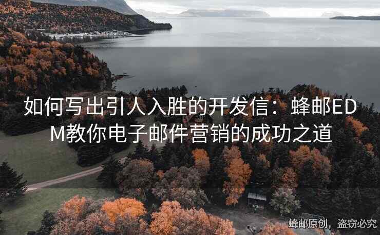 如何寫(xiě)出引人入勝的開(kāi)發(fā)信：蜂郵EDM教你電子郵件營(yíng)銷的成功之道