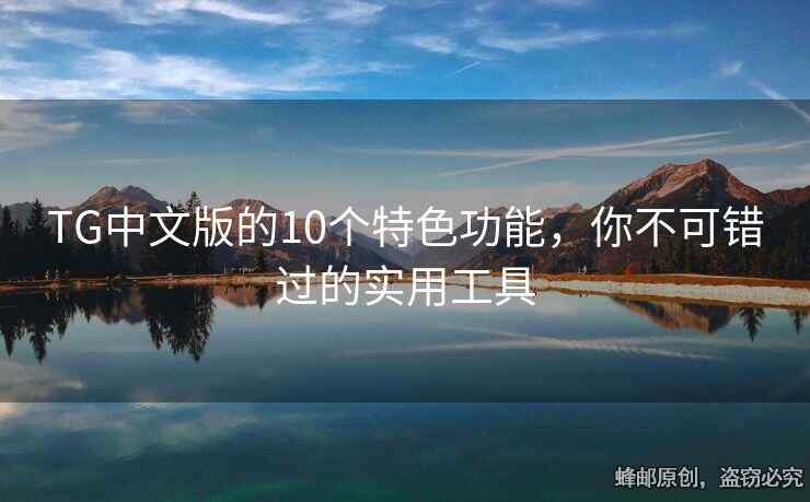 TG中文版的10個(gè)特色功能，你不可錯(cuò)過的實(shí)用工具