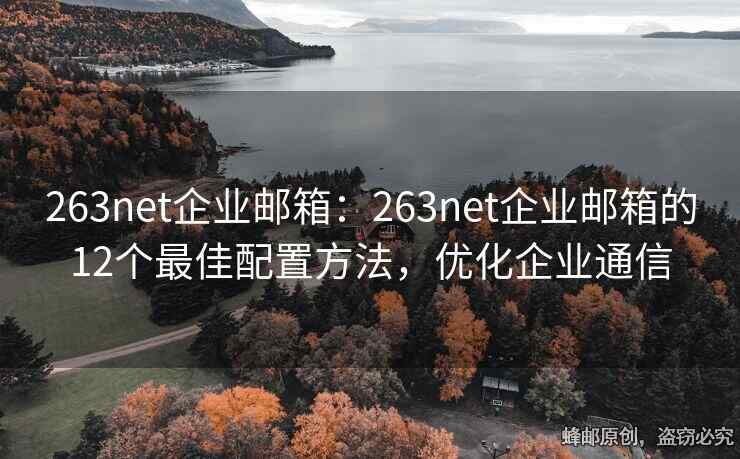 263net企業(yè)郵箱：263net企業(yè)郵箱的12個(gè)最佳配置方法，優(yōu)化企業(yè)通信