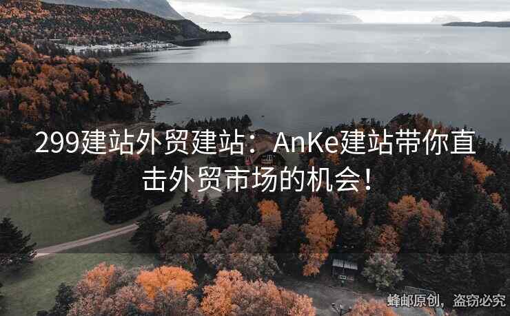 299建站外貿(mào)建站：AnKe建站帶你直擊外貿(mào)市場的機(jī)會！
