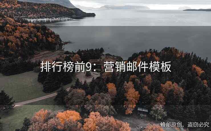 排行榜前9：營銷郵件模板