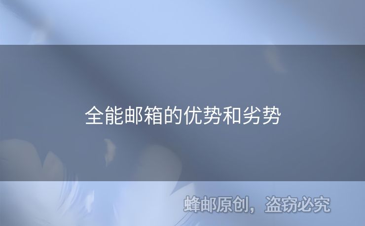 全能郵箱的優(yōu)勢(shì)和劣勢(shì)