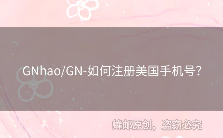 GNhao/GN-如何注冊美國手機號？