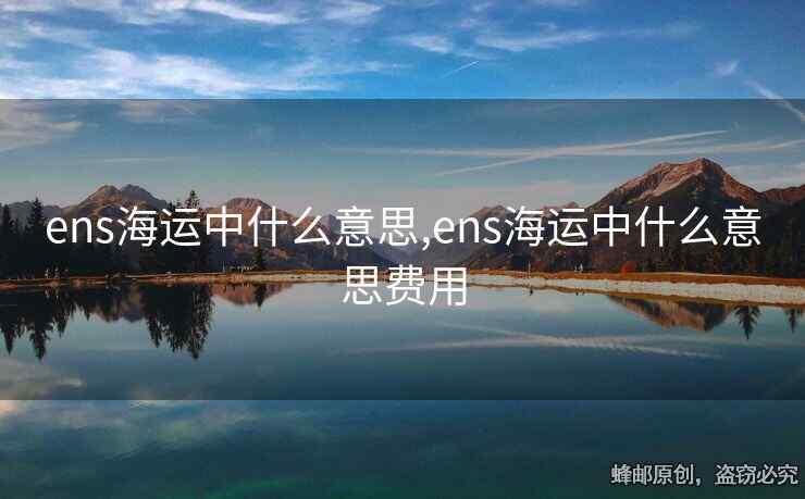ens海運(yùn)中什么意思,ens海運(yùn)中什么意思費(fèi)用