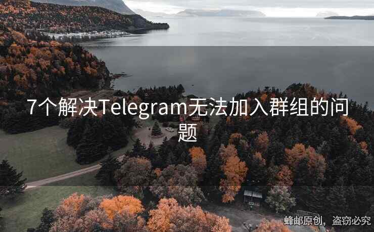 7個解決Telegram無法加入群組的問題