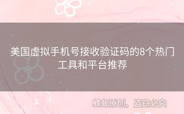 美國虛擬手機號接收驗證碼的8個熱門工具和平臺推薦