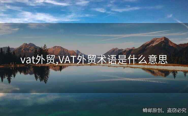 vat外貿(mào),VAT外貿(mào)術(shù)語是什么意思