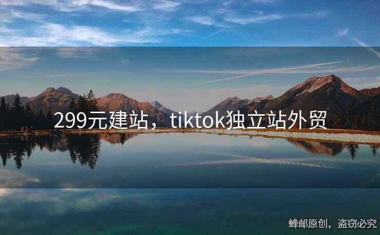 299元建站，tiktok獨(dú)立站外貿(mào)