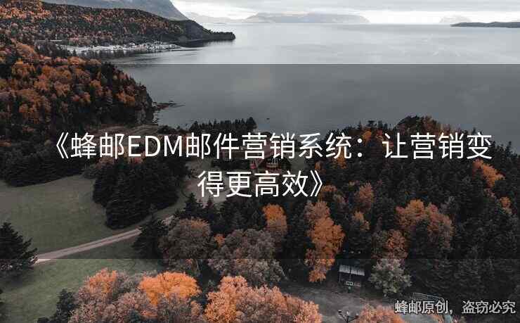 《蜂郵EDM郵件營(yíng)銷系統(tǒng)：讓營(yíng)銷變得更高效》