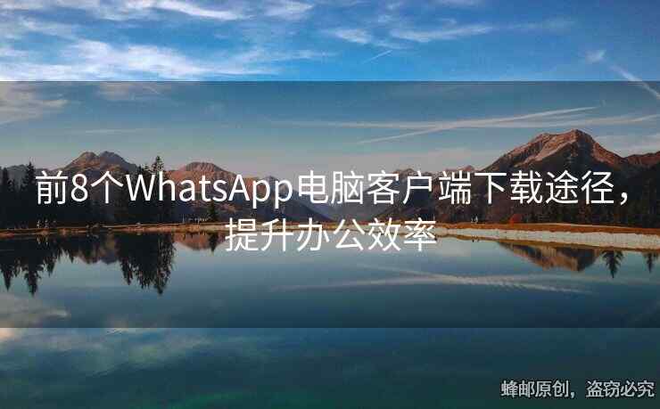 前8個WhatsApp電腦客戶端下載途徑，提升辦公效率